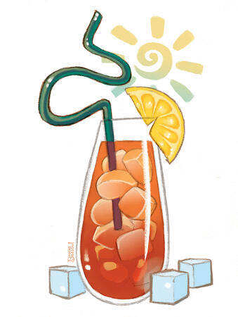 Iced tea spot illustration