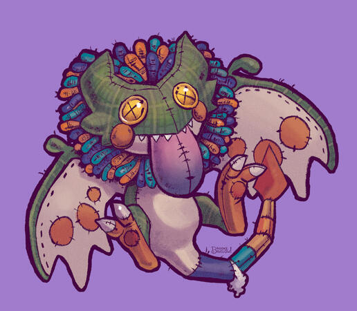 Monstie plush keychain