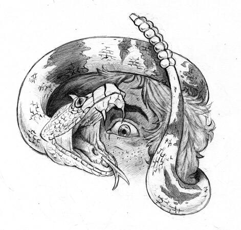 A spot illustration from Lollygag, a book by Bob West that I had the privilege of illustrating.