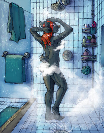 A full illustration (rendered character and basic background) for Paladin Sheppard.